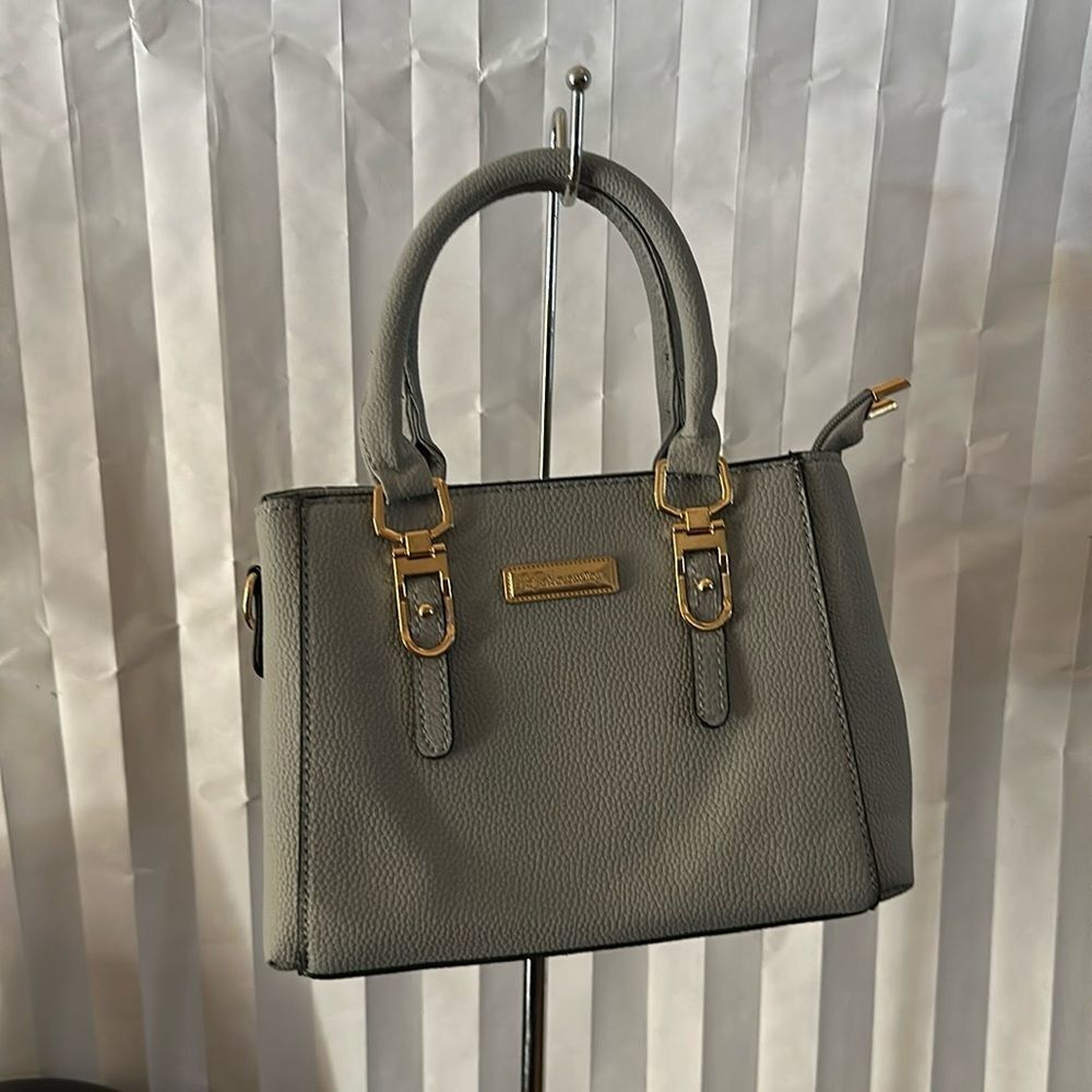 Women's Gray Handbag Purse Drop Handles & Shoulder Strap Unbranded Tote Bag